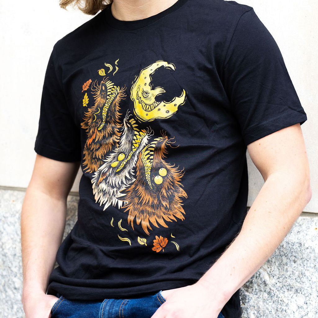 Three Hypnovulfen Crooked Moon Tee