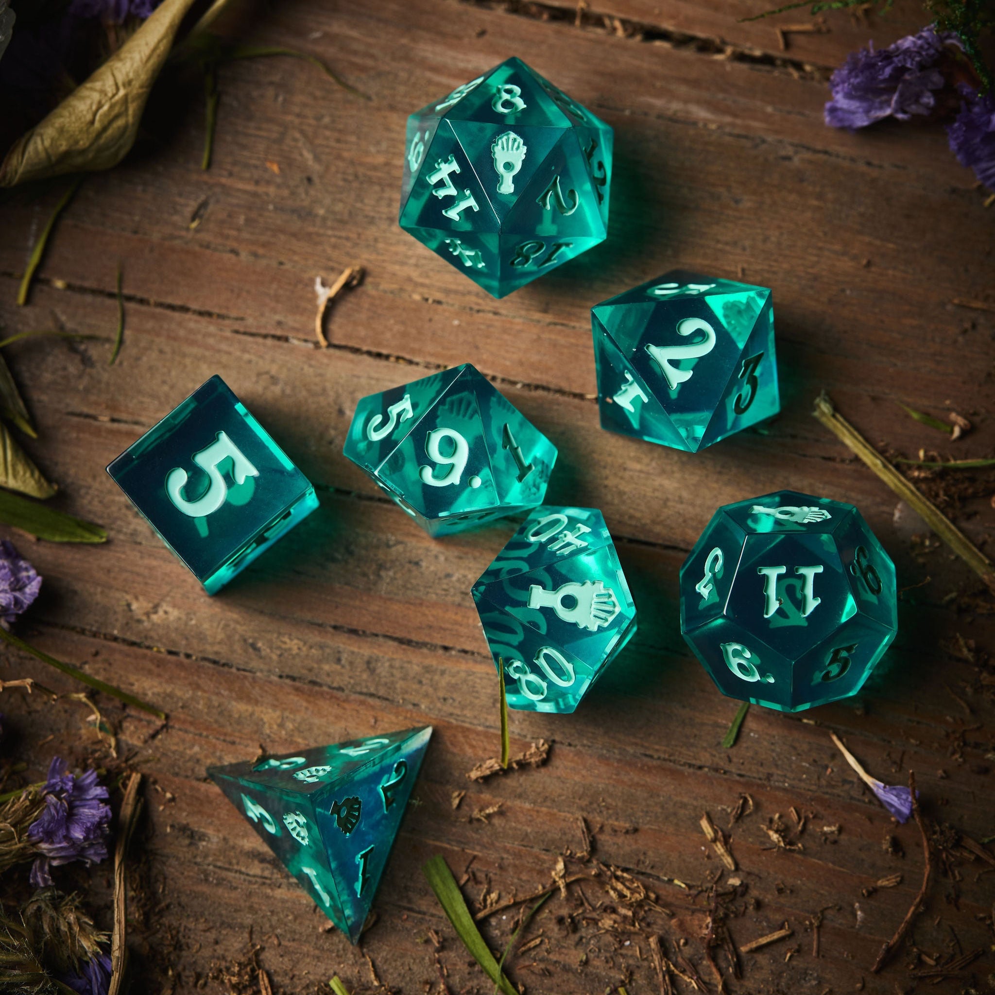 Crooked Moon Resin Dice Set Bundle