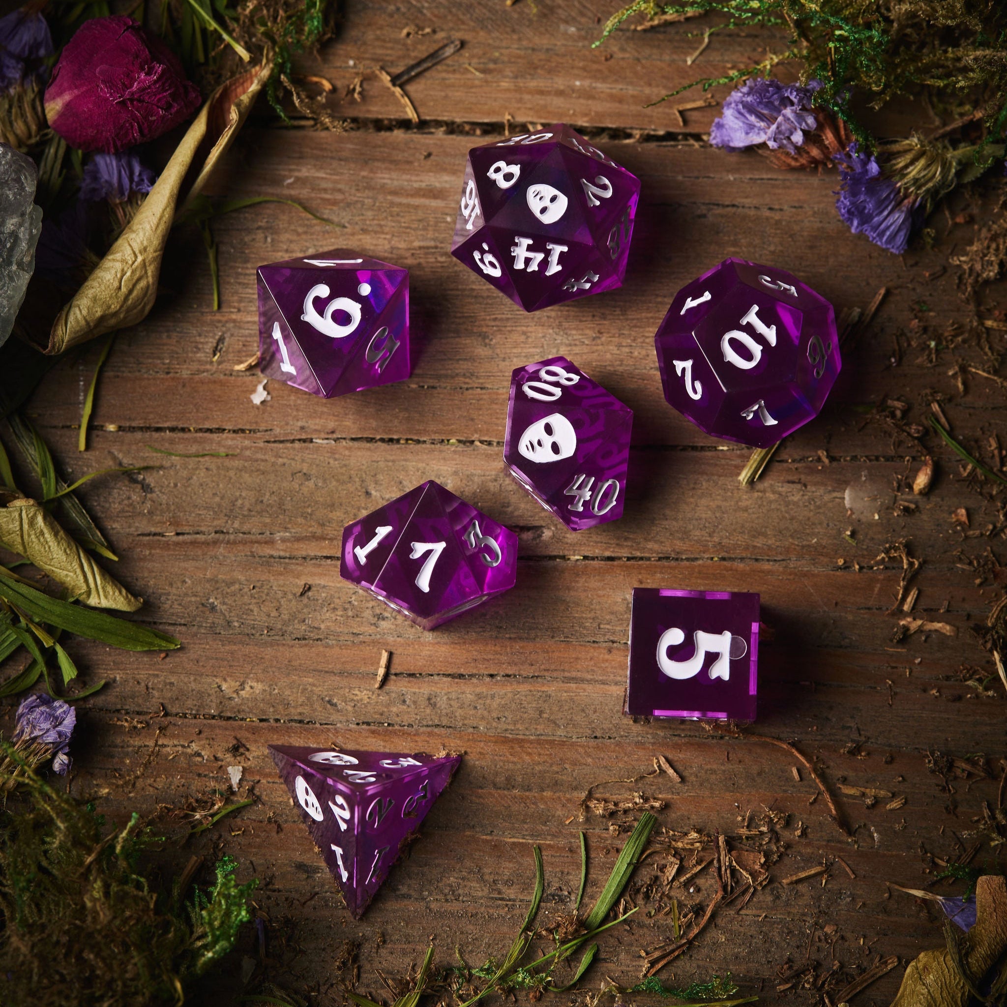Crooked Moon Resin Dice Set Bundle