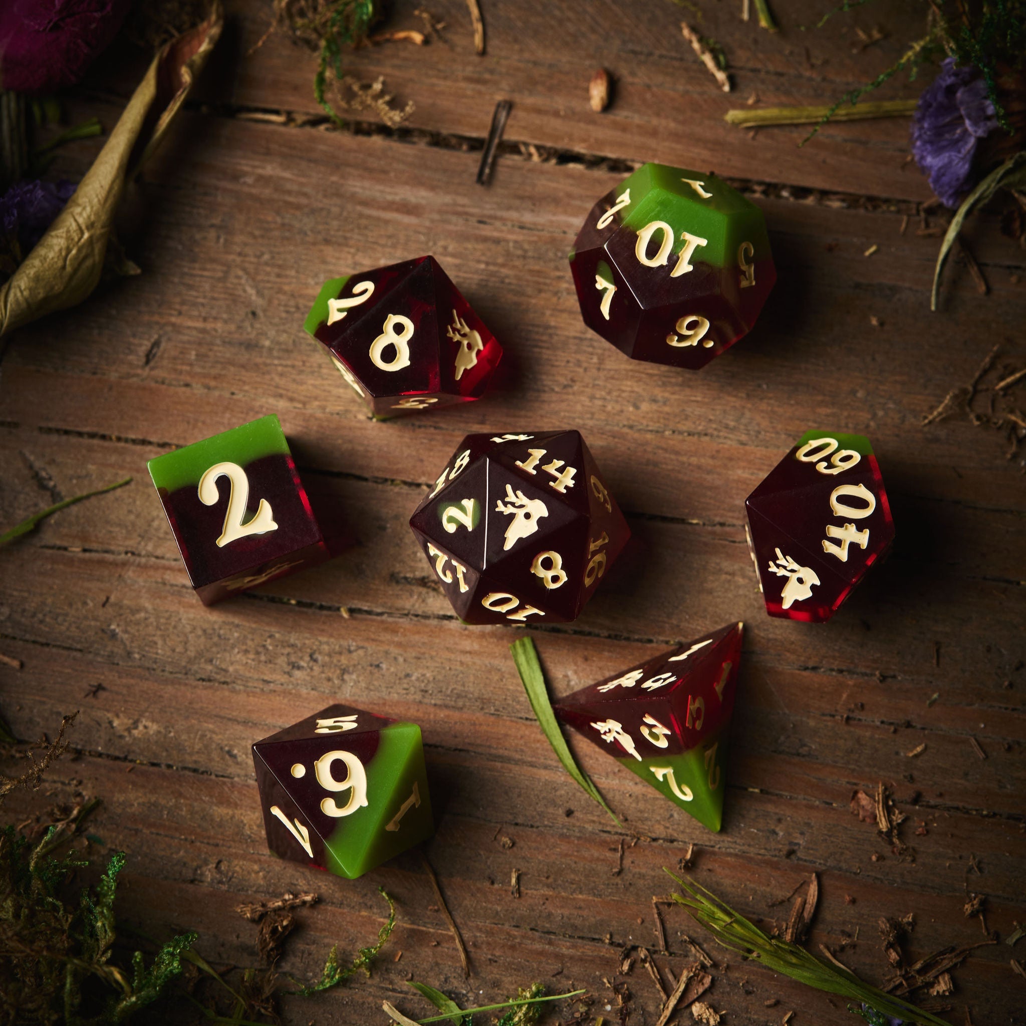 Crooked Moon Resin Dice Set Bundle