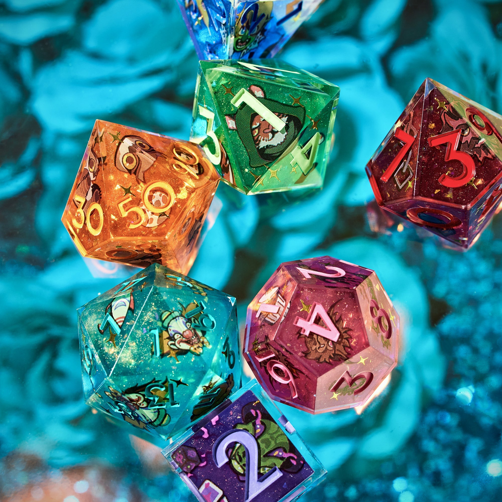 Avantris x Dispel Dice "Once Upon a Witchlight" Iconic 7-Piece Dice Set