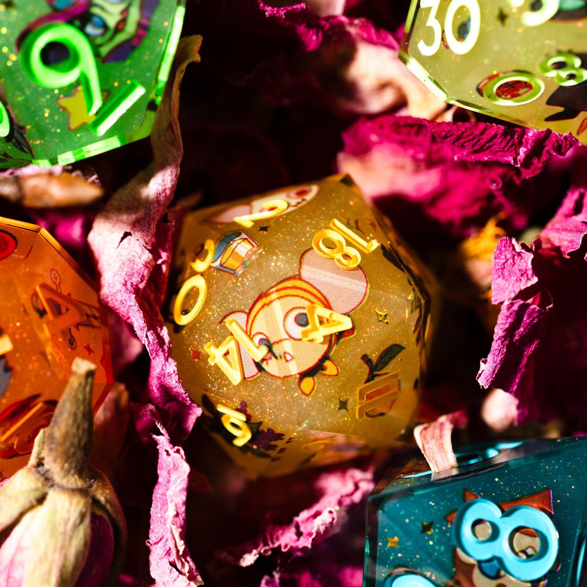 Avantris x Dispel Dice "Uprooted" Iconic 7-Piece Dice Set