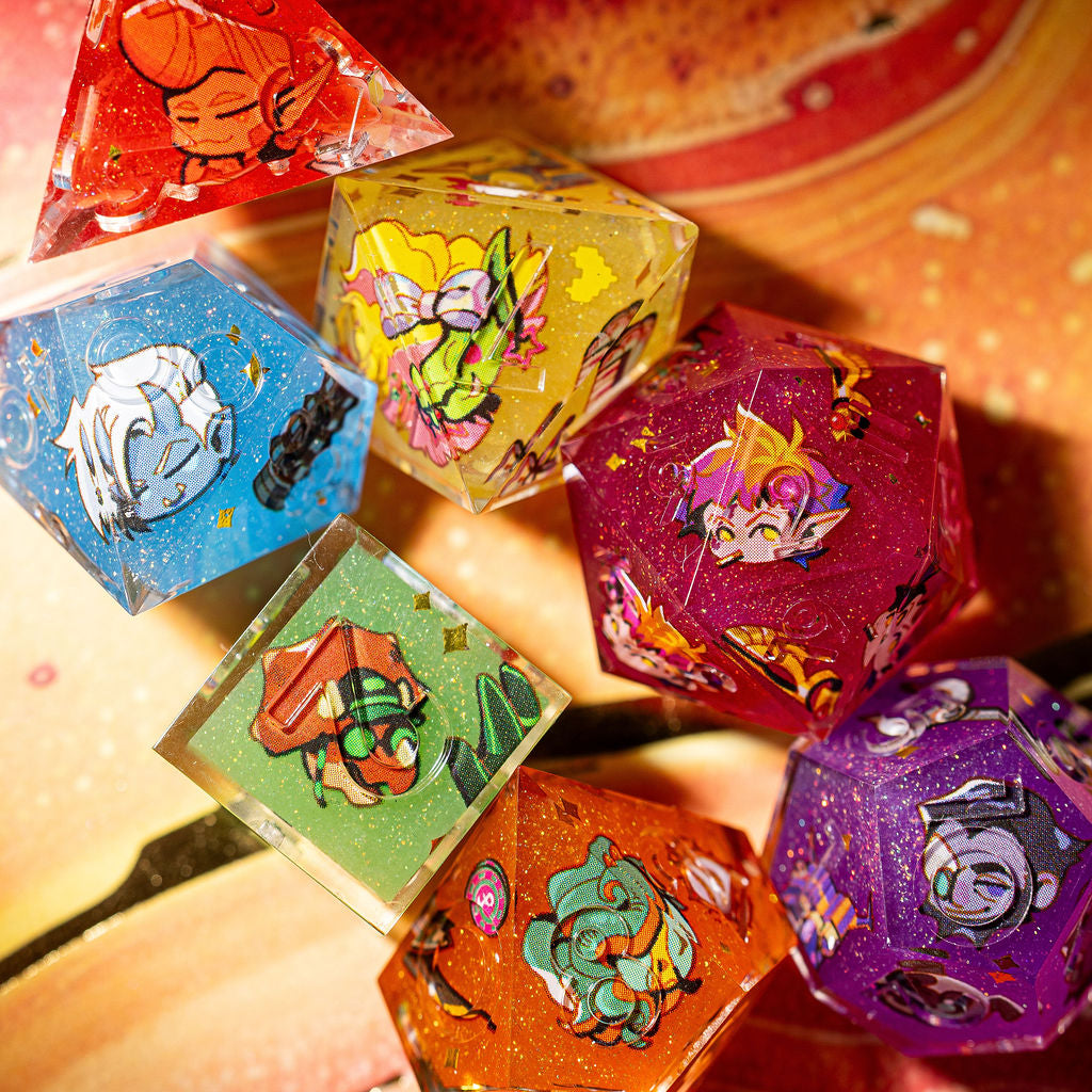 Avantris x Dispel Dice "Stardust Rhapsody" Iconic 7-Piece Dice Set [Pre-Order]