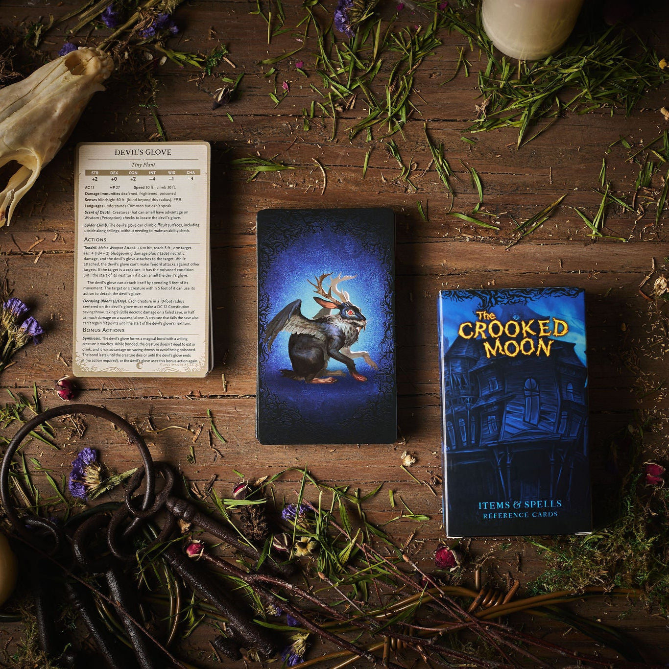 Crooked Moon Items & Spells Reference Card Deck