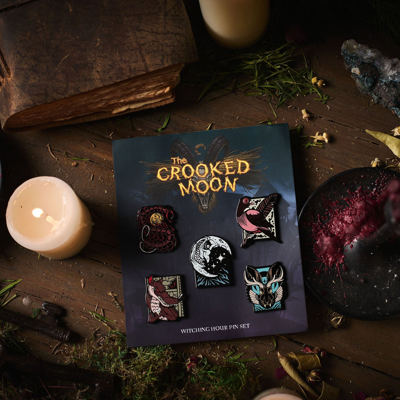 Crooked Moon Witching Hour Pin Set