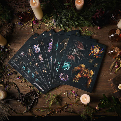 Crooked Moon Monster Punch-Out Tokens
