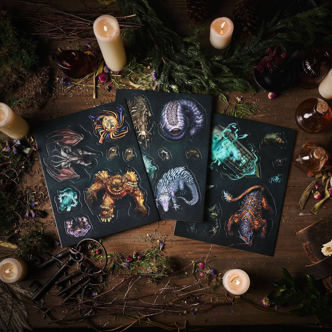 Crooked Moon Monster Punch-Out Tokens