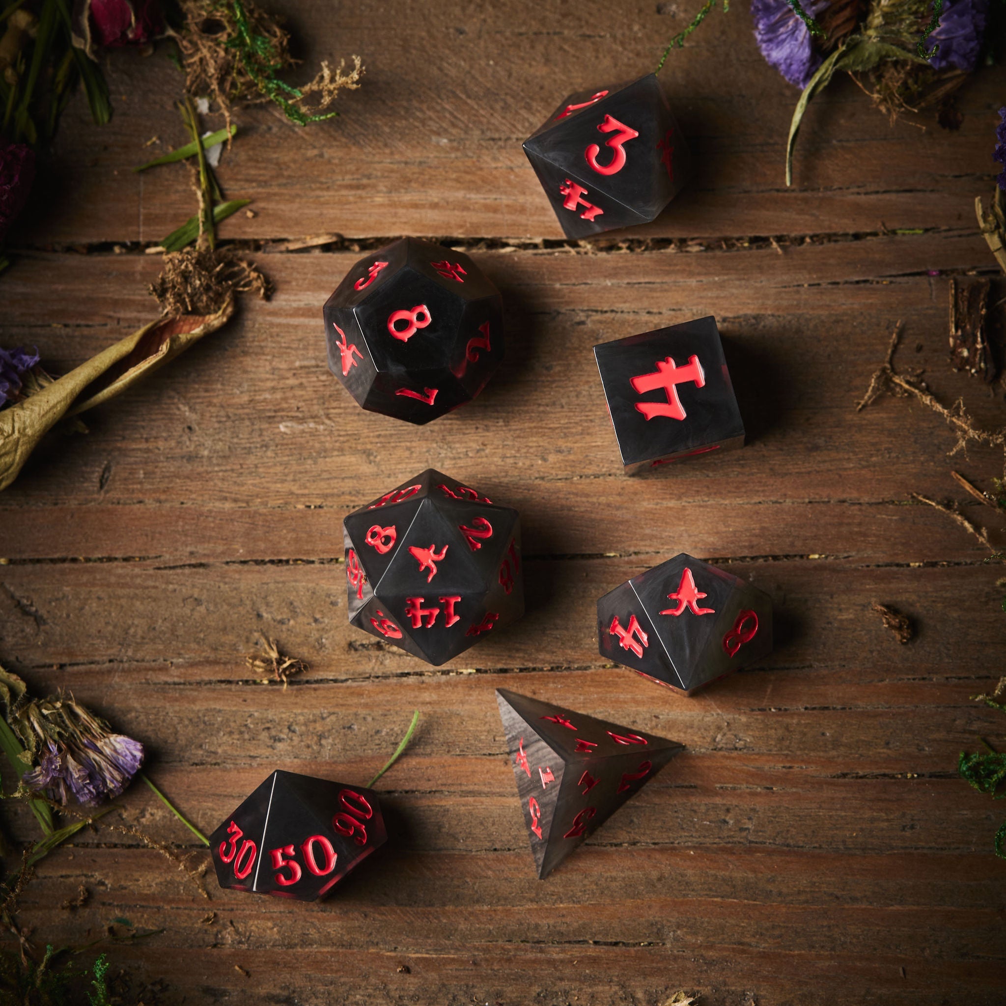Crooked Moon Resin Dice Set Bundle