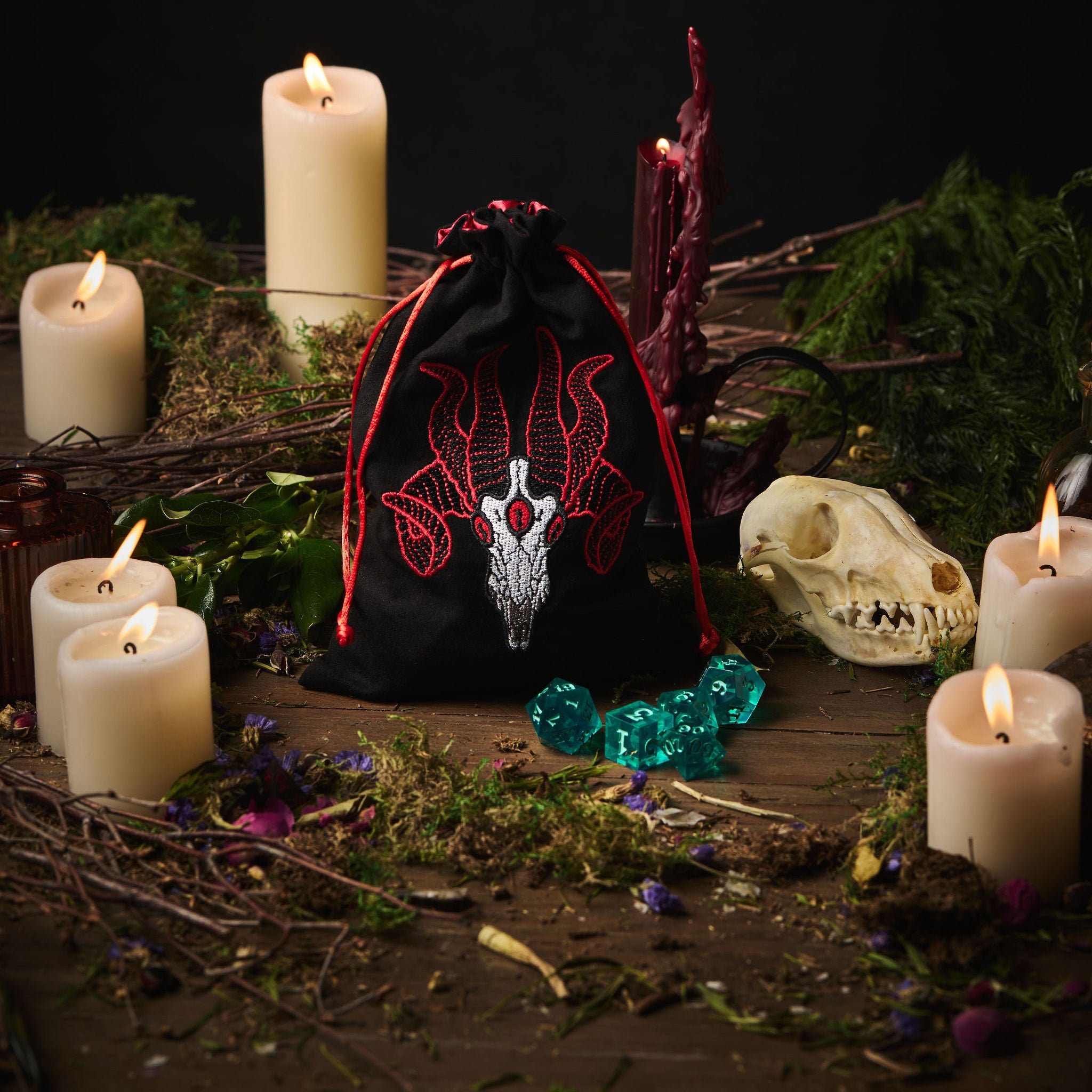 Crooked Moon Horned King Dice Bag