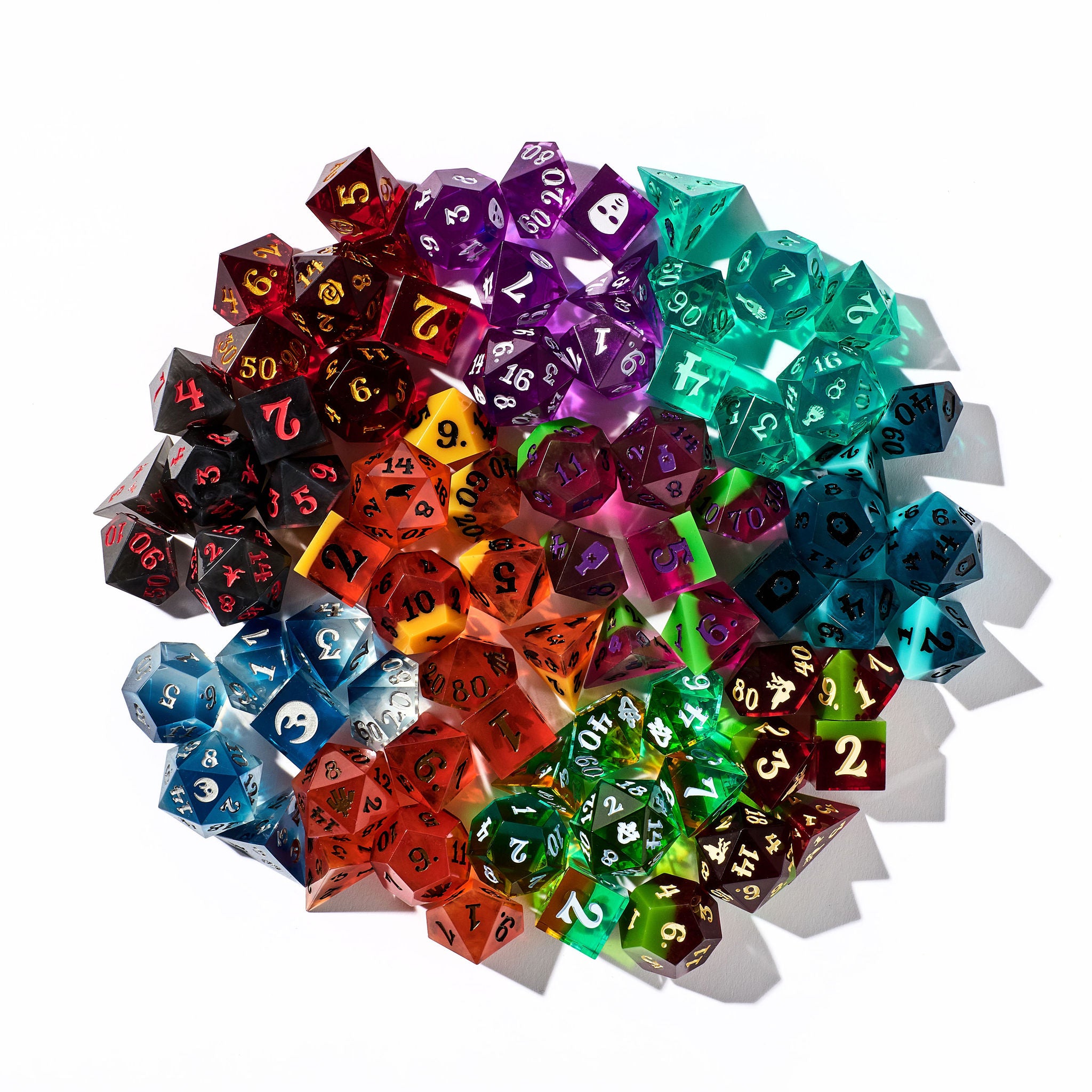 Crooked Moon Resin Dice Set Bundle