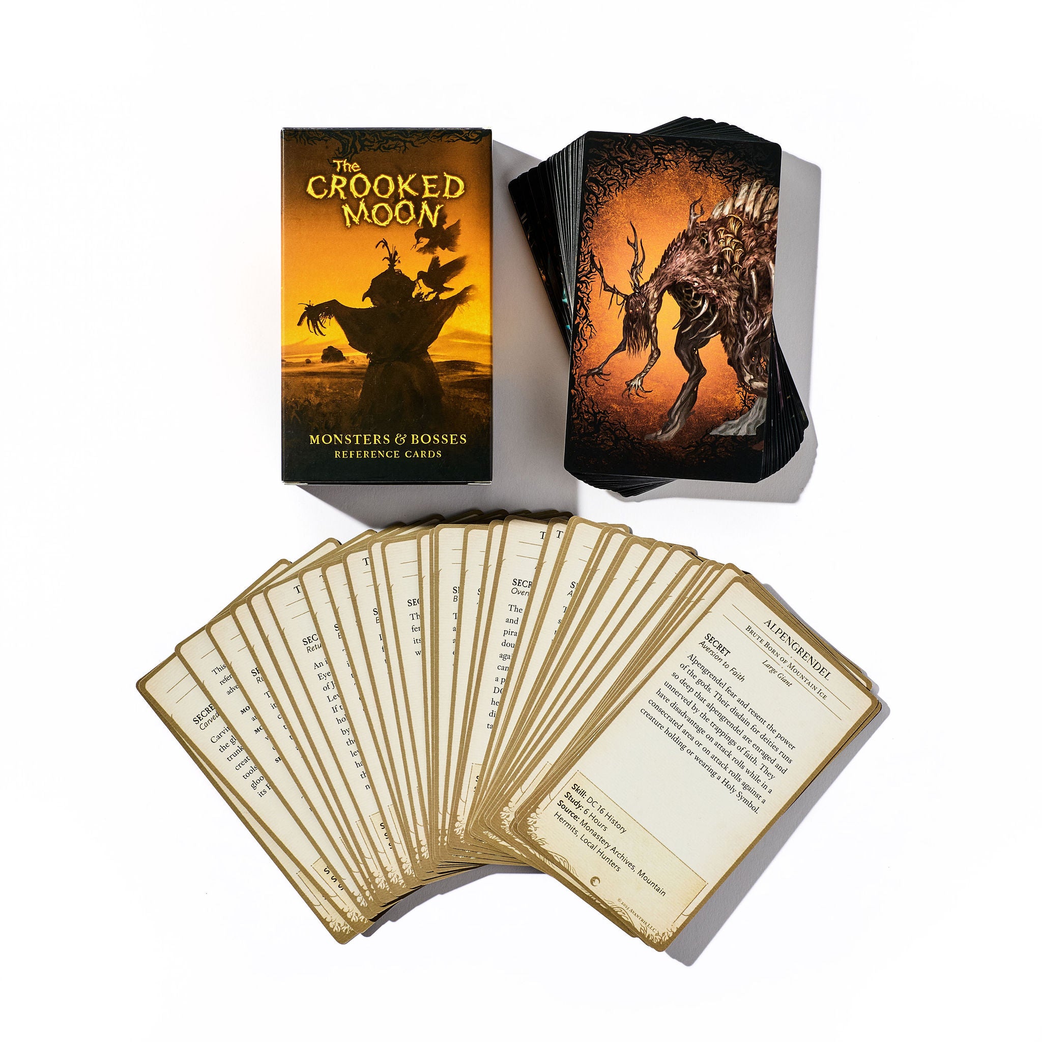 Crooked Moon Monsters & Bosses Reference Card Deck