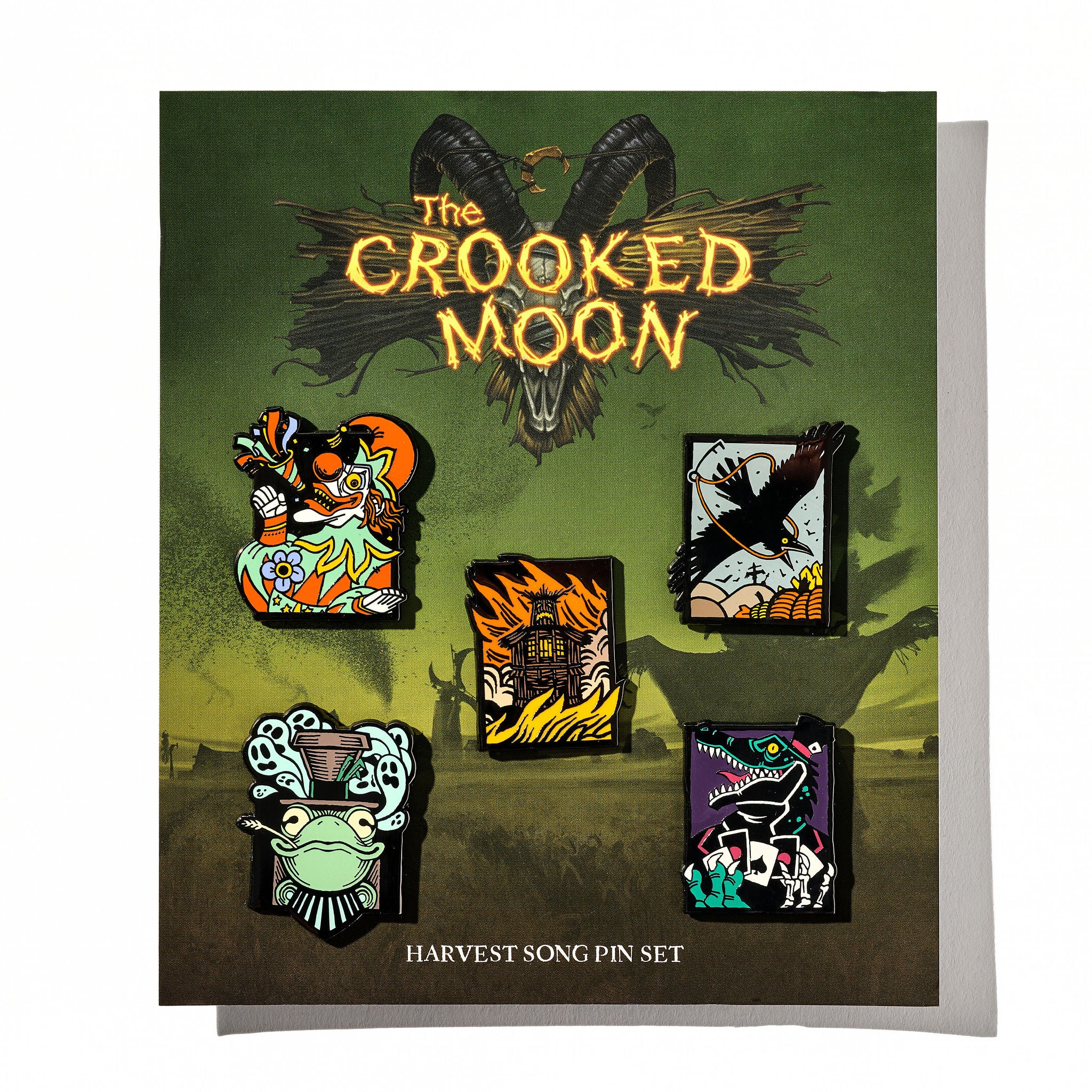 Crooked Moon Harvest Song Pin Set