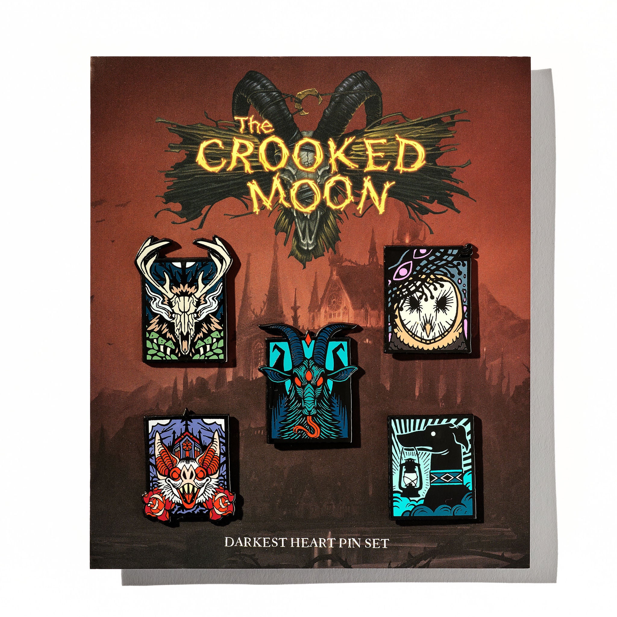 Crooked Moon Darkest Heart Pin Set
