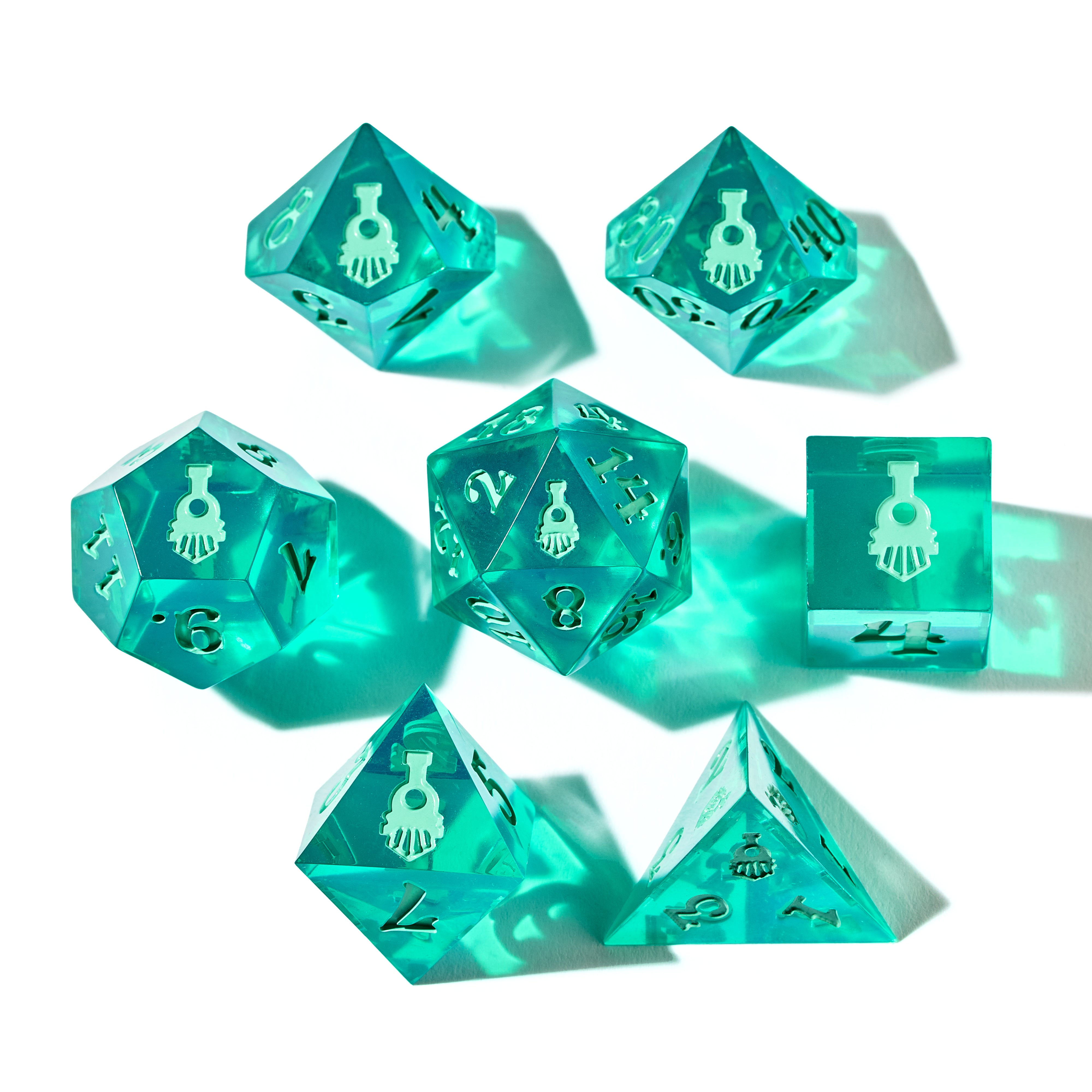 Ghost Train Resin Dice Set