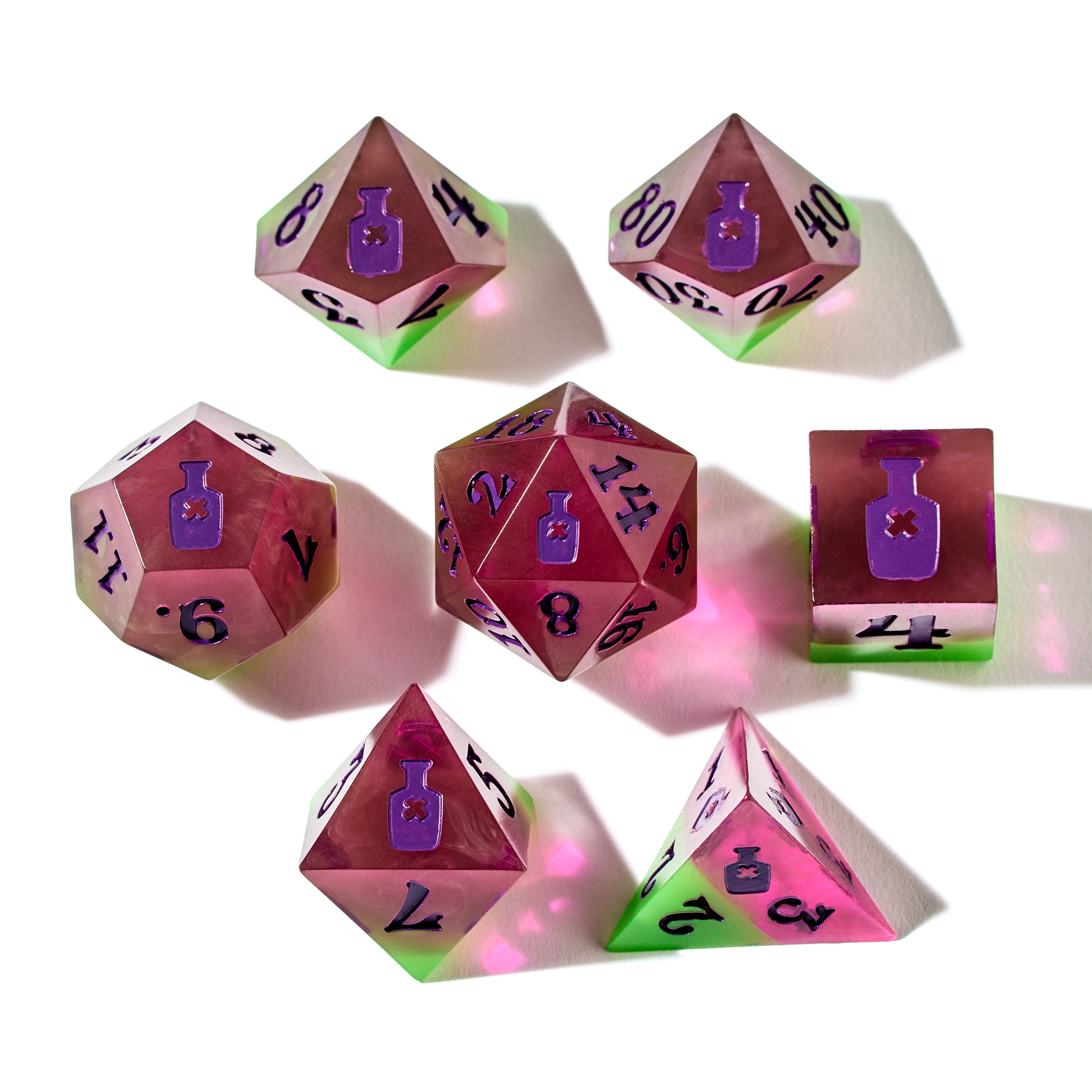 Swamp Hex Resin Dice Set