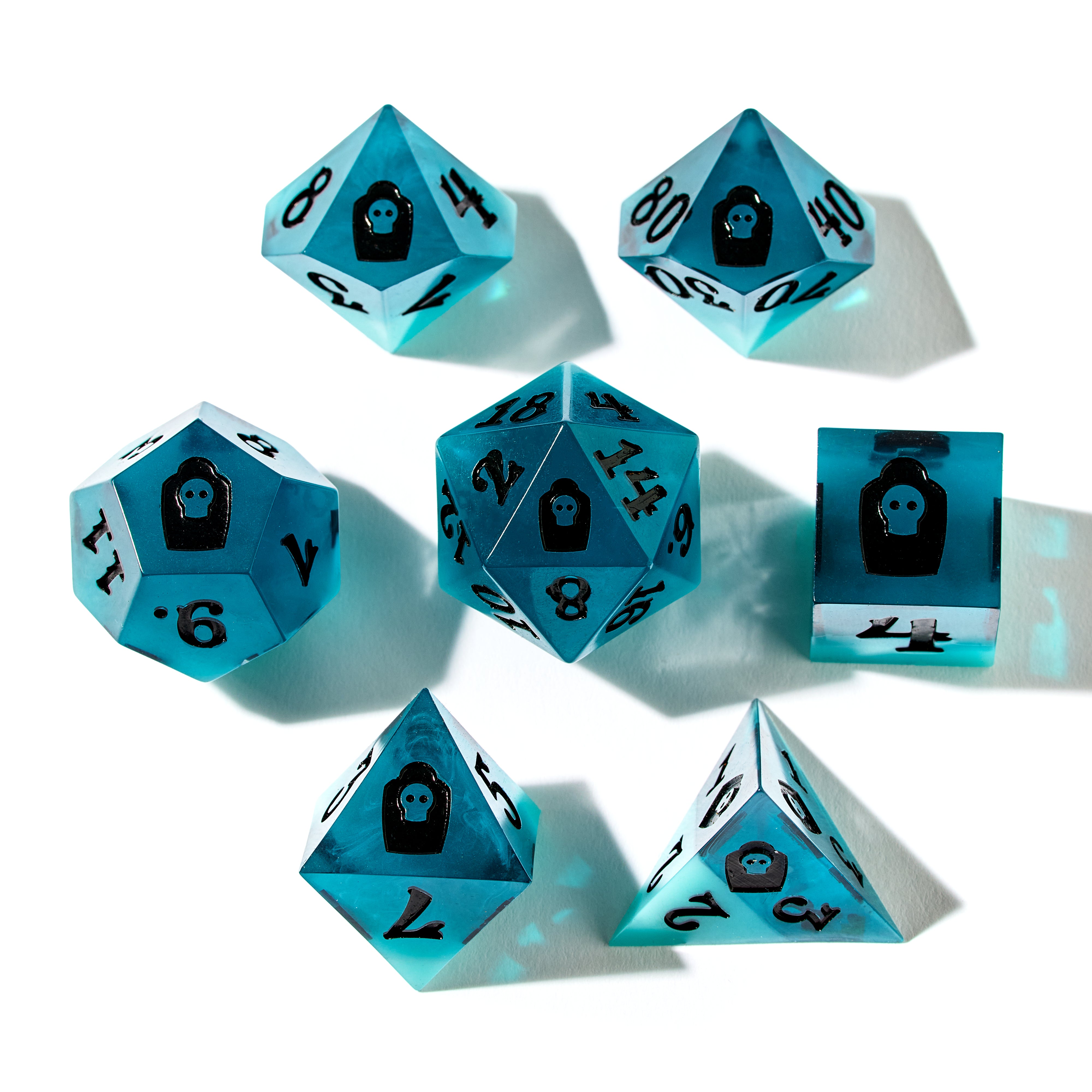 Graveyard Resin Dice Set