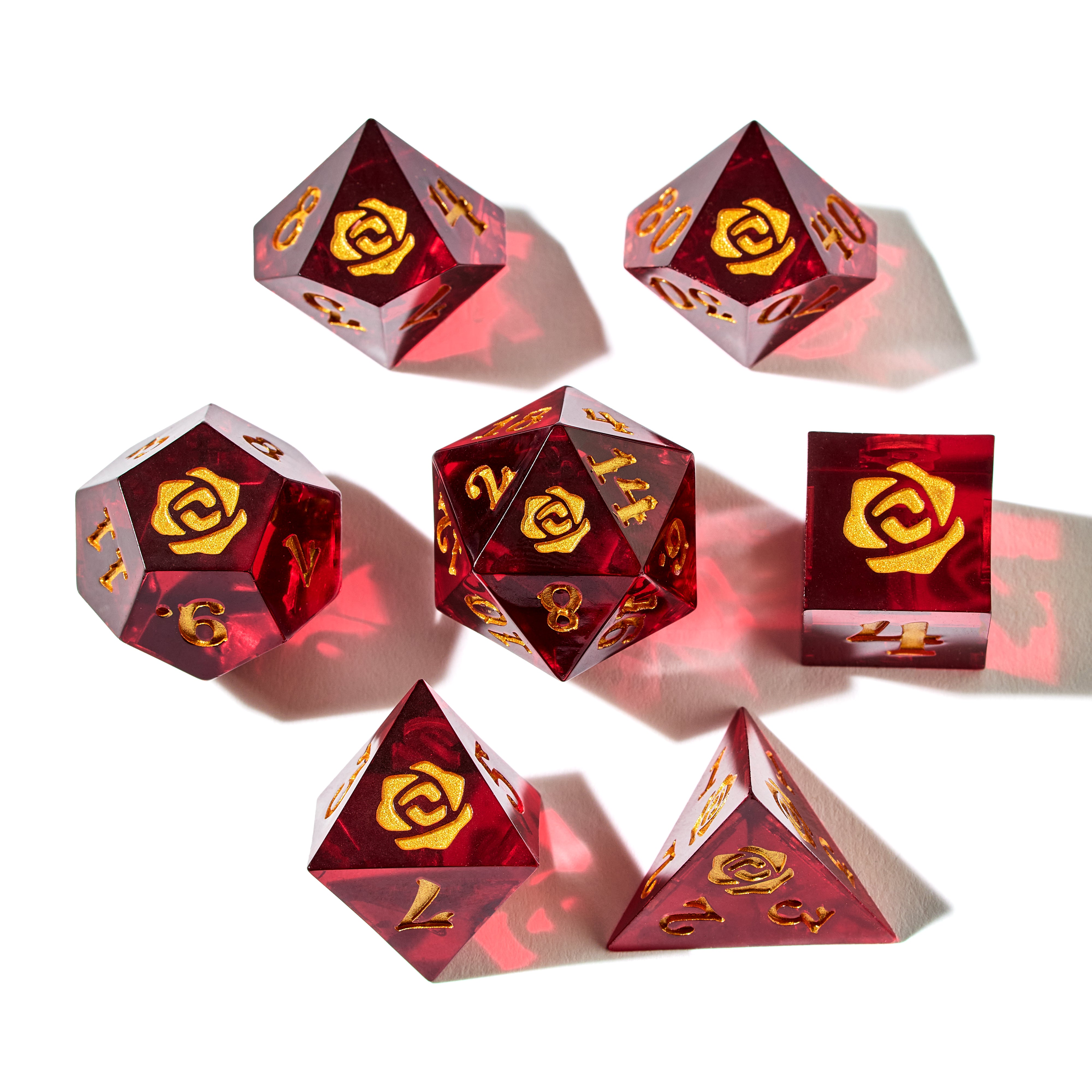 Vampire Rose Resin Dice Set