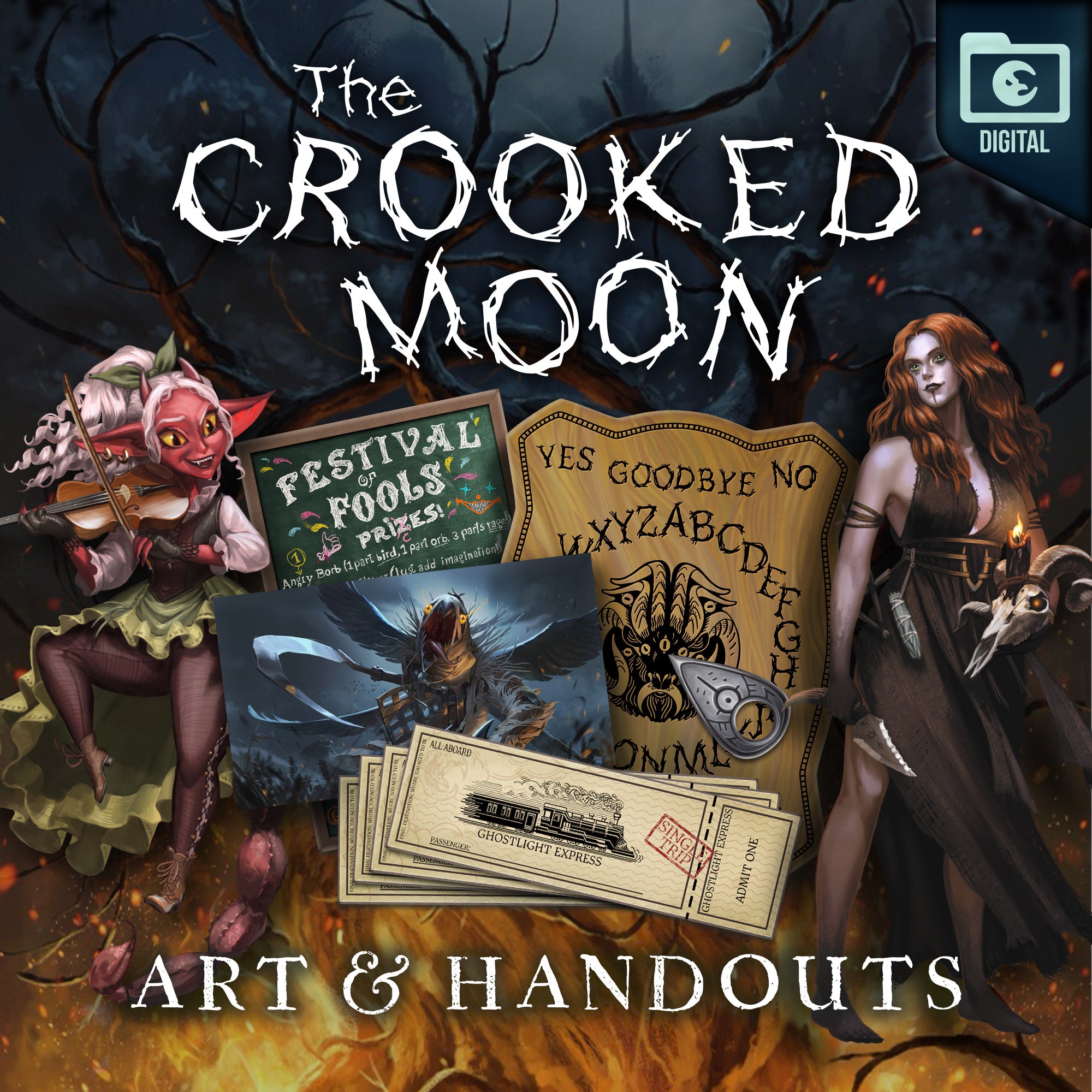 Crooked Moon Digital Artwork & Handout Pack