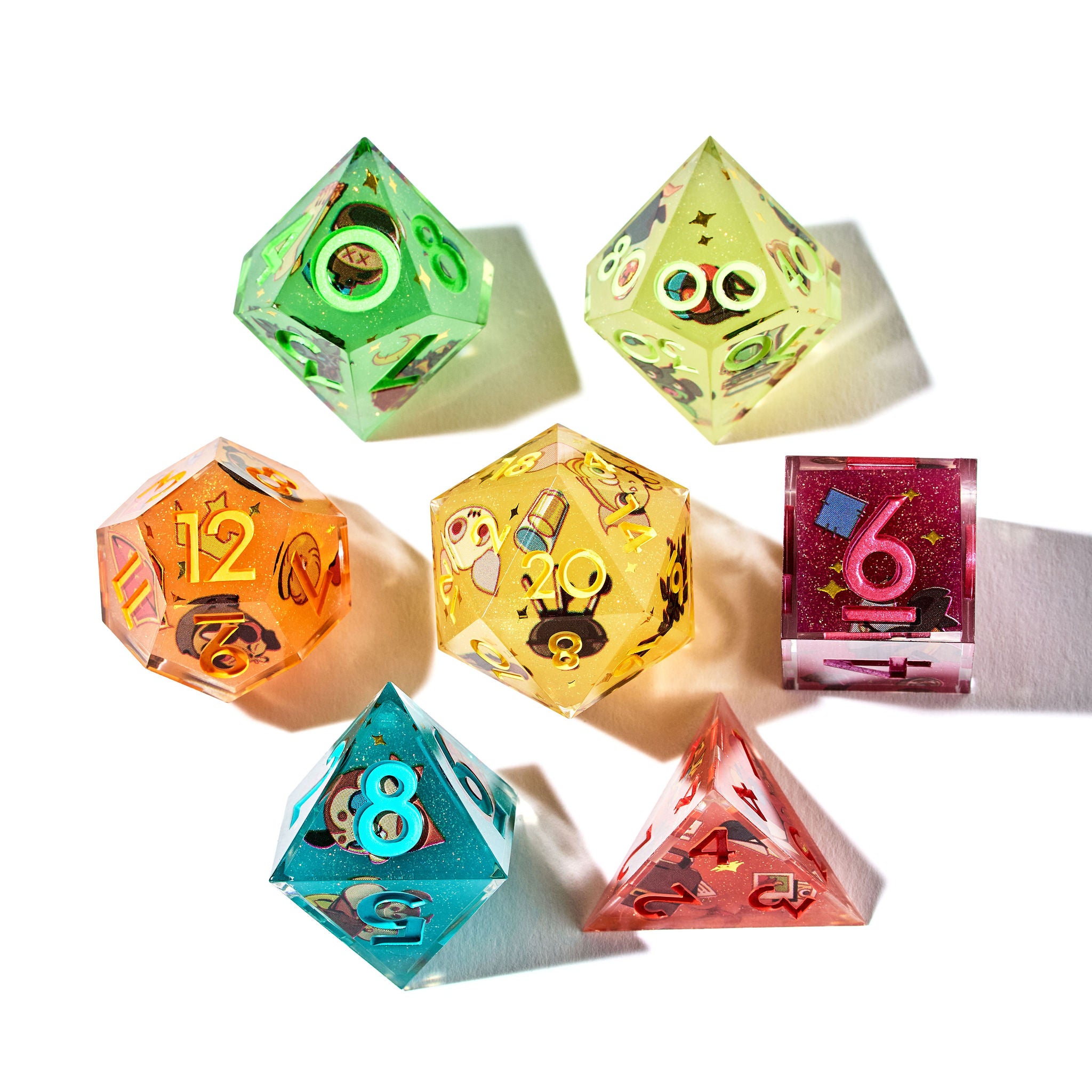 Avantris x Dispel Dice "Uprooted" Iconic 7-Piece Dice Set