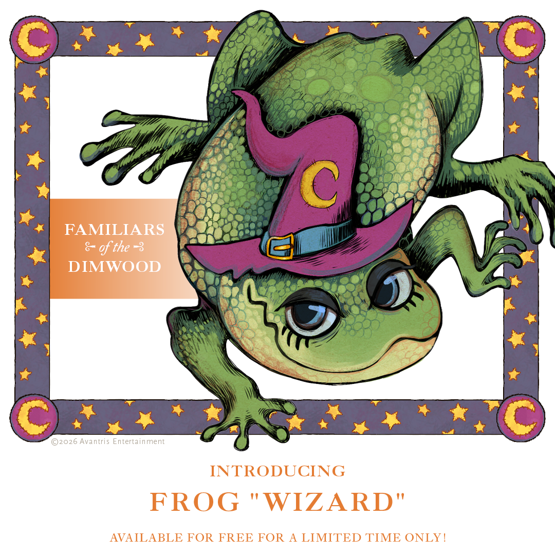 Free Digital Familiar: Frog Wizard