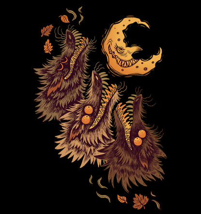 Three Hypnovulfen Crooked Moon Tee