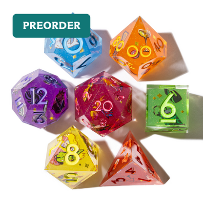 Avantris x Dispel Dice "Stardust Rhapsody" Iconic 7-Piece Dice Set [Pre-Order]