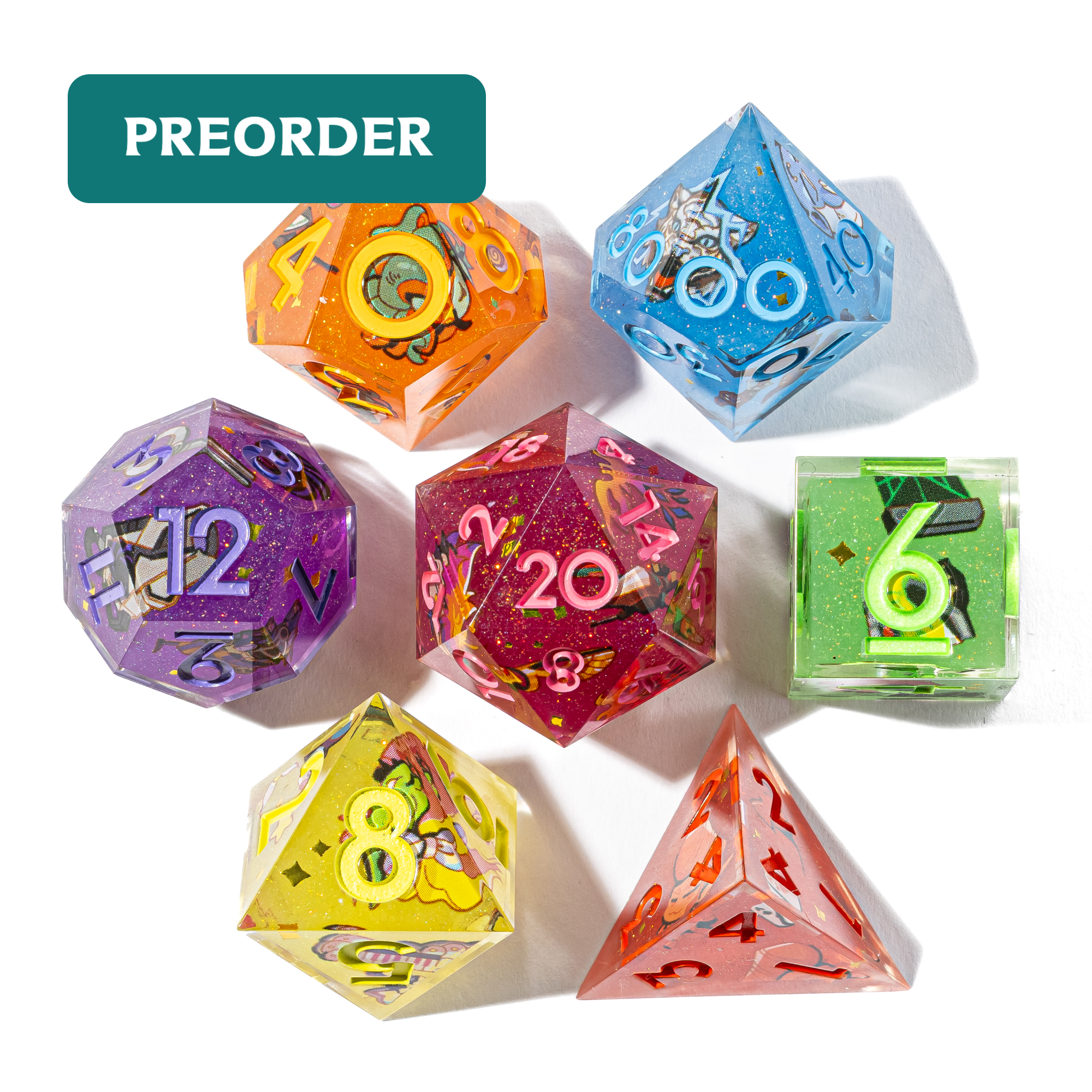 Avantris x Dispel Dice "Stardust Rhapsody" Iconic 7-Piece Dice Set [Pre-Order]