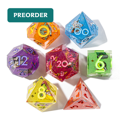Avantris x Dispel Dice "Stardust Rhapsody" Iconic 7-Piece Dice Set [Pre-Order]