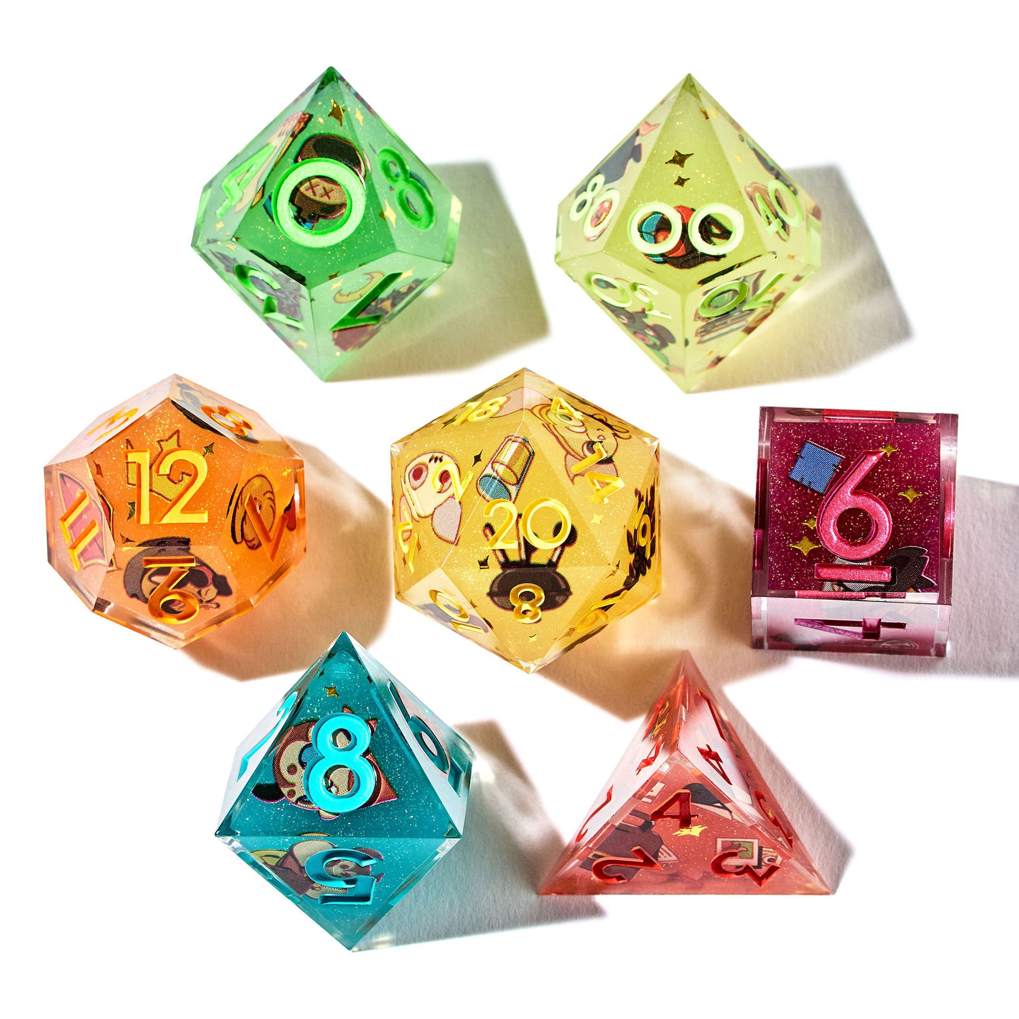 Avantris x Dispel Dice "Uprooted" Iconic 7-Piece Dice Set