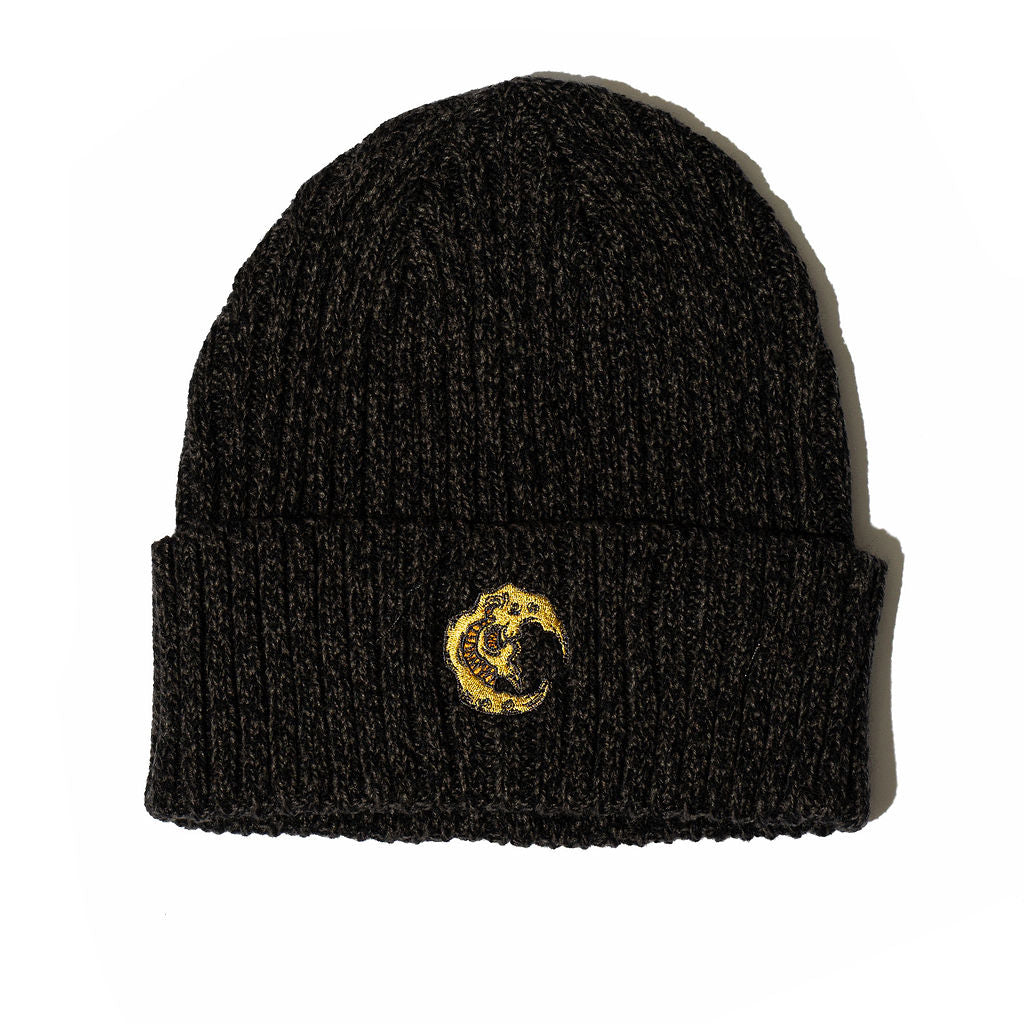 Crooked Moon Embroidered Beanie