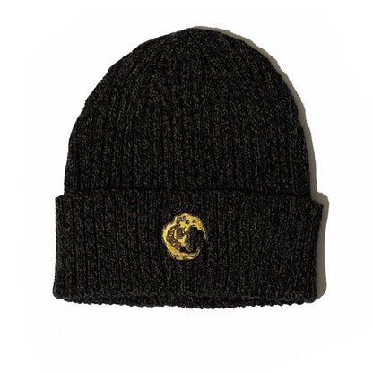 Crooked Moon Embroidered Beanie
